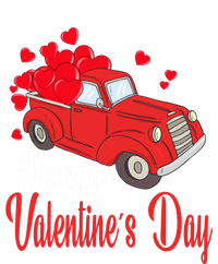 Retro Vintage Red Truck Carrying Hearts Happy Valentines Day Funny Gift Women's T-Shirt