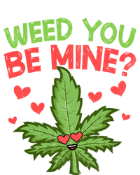 Valentine's Day Weed You Be Mine Cute Weed Marijuana Hearts Funny Gift V-Neck T-Shirt