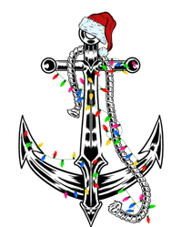 Boating Christmas Anchor Santa Lights Sailing Boat Sailor Gift T-Shirt