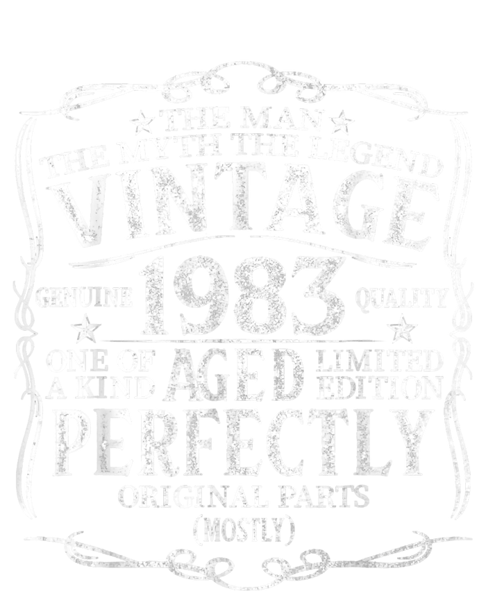 40 Year Old Gift Vintage 1983 Man Myth Legend 40th Birthday Women's Fleece Hoodie