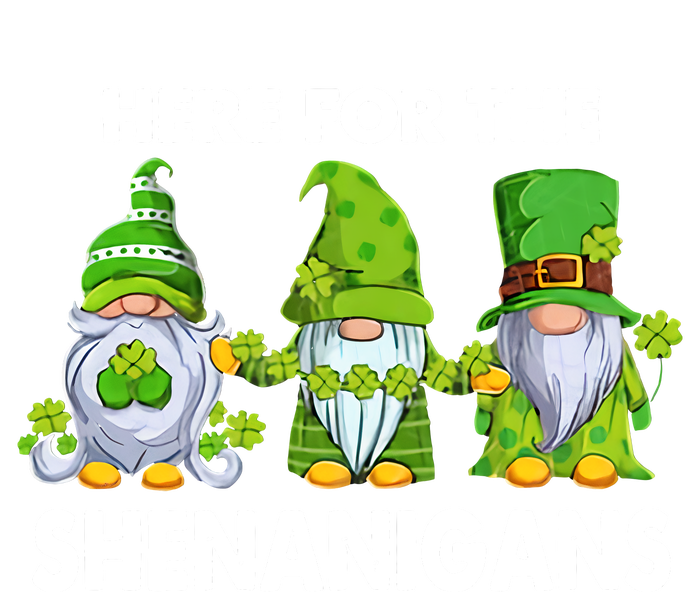 Here For The Shenanigans St Patrick's Day Holiday Lucky Gnome T-Shirt