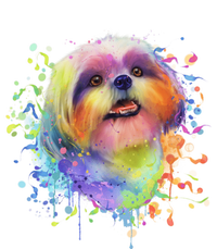 Colorful Splash Art Shih Tzu Portrait Shitzu Puppy Owner Gift Valucap Bio-Washed Visor