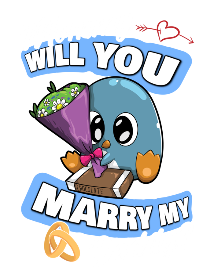 Cute Penguin Wedding Offer Mommy Will You Marry My Daddy Gift T-Shirt