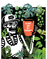 Plants Are My Therapy Skeleton Funny Plant Lover Gardener Gift T-Shirt