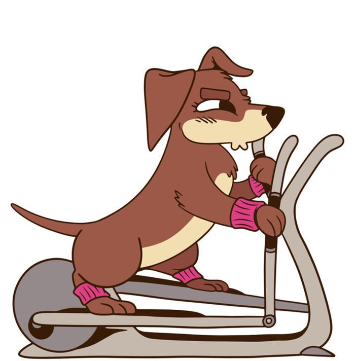 Elliptical Trainer Gym Dog Lover Cool Gift T-Shirt