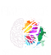 Embrace Neurodiversity Autism Adhd Asd Rainbow Brain Cool Gift T-Shirt