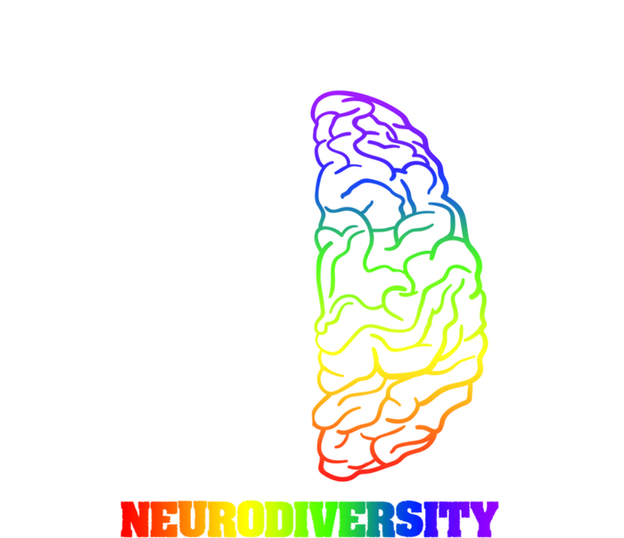 Embrace Neurodiversity Autism Adhd Asd Rainbow Brain Funny Gift Zip Tote Bag