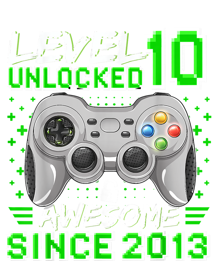 Level 10 Unlocked Awesome 2013 Funny Gamer 10th Birthday Premium T-Shirt