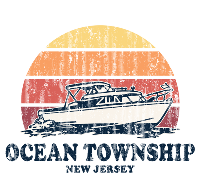 Ocean Township Nj Vintage Boating 70s Retro Boat Design Cute Gift T-Shirt