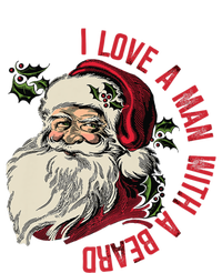 I Love A With A Beard Funny Christmas Santa Claus Retro Gift T-Shirt