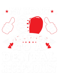 My Heart Belongs To A Dental Receptionist Valentines Day Funny Gift Tie-Dye T-Shirt