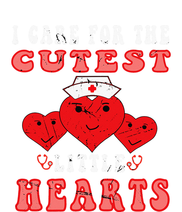 I Care For The Cutest Little Hearts Groovy Nurse Valentines T-Shirt