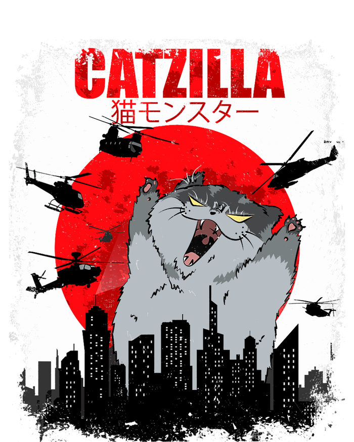 Catzilla Funny Cat Graphic Vintage For Cat Lover Toddler T-Shirt