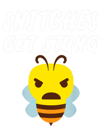 Snitches Get Stung Funny Bee High Crown Mesh Back Trucker Hat