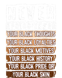 Never Apologize Black History Month BLM Melanin Pride Afro T-Shirt