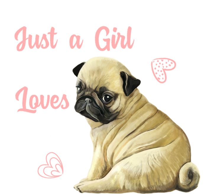 Just A Who Loves Pugs Pug Dog Lover Gift Cute Pug Great Gift Full-Length Apron With Pockets