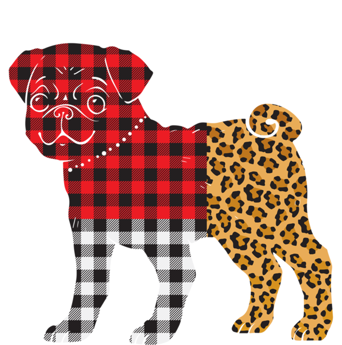 Leopard Buffalo Plaid Pug Dog Lover Valentine's Day Gift Premium T-Shirt