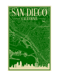 San Diego Hand Drawn Skyline Map Long Sleeve Shirt