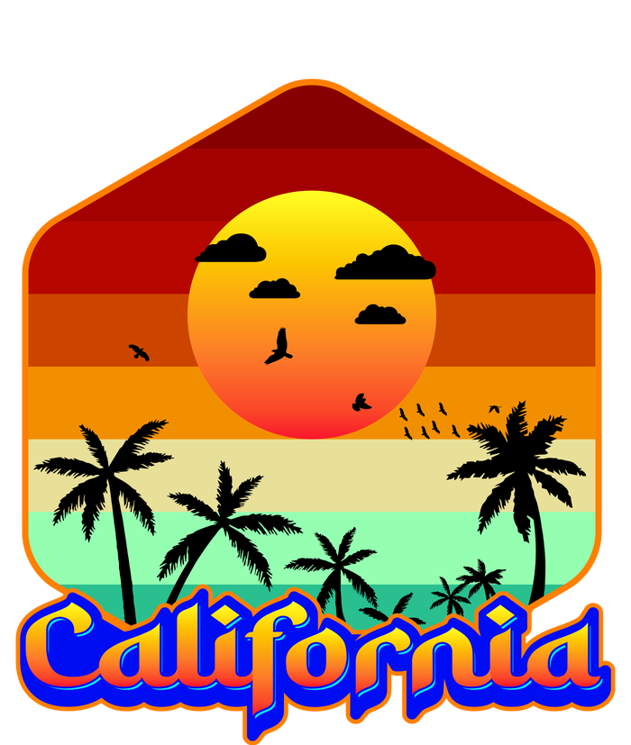 California Retro Beach Sunset Logo Tie Dye Hoodie