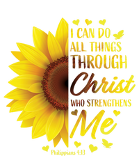 Christian Bible Verse Philippians 4:13 Funny Gift Sunflower Meaningful Gift Pom Pom 12in Knit Beanie