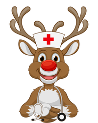 Christmas Scrub Top Reindeer Scrubs Rubber Gloves Nurses Great Gift Coaster