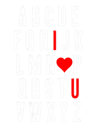 Abc Alphabet I Love You English Teacher Valentines Day Gift Women's Racerback Tank