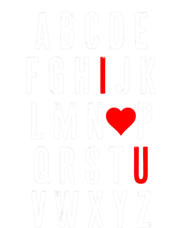 Abc Alphabet I Love You English Teacher Valentines Day Gift Women's Racerback Tank