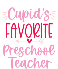 Cute Cupid's Favorite Preschool Teacher Valentine's Day Gift Stripe Pom Pom Beanie