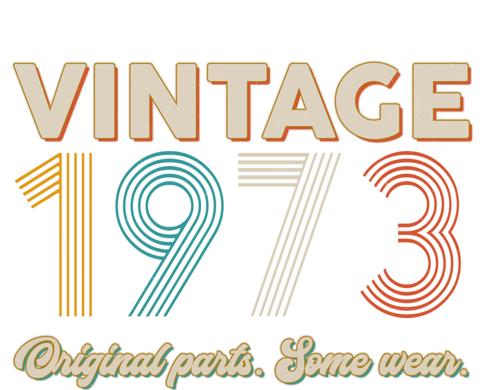 Vintage Original Parts Some Wear 1973 50th Birthday Tie-Dye T-Shirt