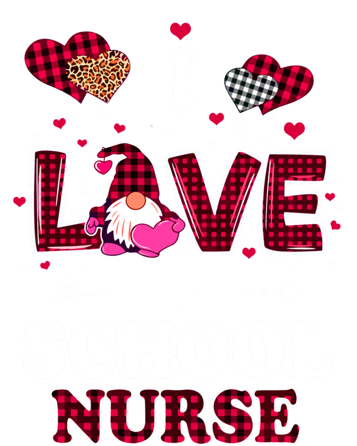 I Love Being A School Nurses Teacher Valentines Day Gnome Gift Stripe Pom Pom Beanie