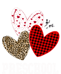 Valentines Day Hearts Leopard Red Plaid Preschool Teacher Cool Gift T-Shirt