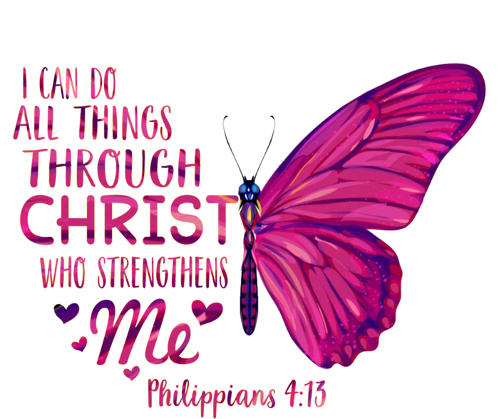 Philippians 4gift13 Christian Bible Verse Gift Butterfly Christ Funny Gift Tall T-Shirt