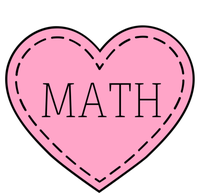 Valentine's Day Math Heart Design Cool Gift V-Neck T-Shirt