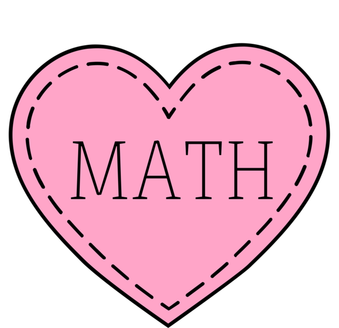 Valentine's Day Math Heart Design Cool Gift V-Neck T-Shirt