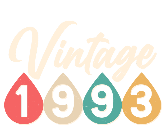 Vintage 1993 30th Birthday Retro Teardrop Design T-Shirt