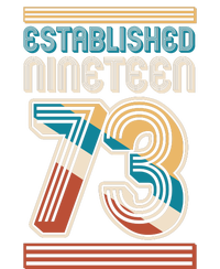 Retro Established Nineteen 73 1973 50th Birthday T-Shirt