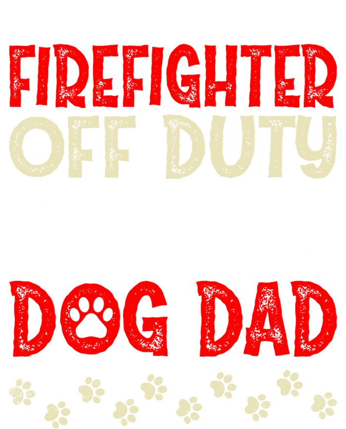 Firefighter Offgiftduty Dog Dad Fire Retired Retiret Great Gift Stripe Pom Pom Beanie