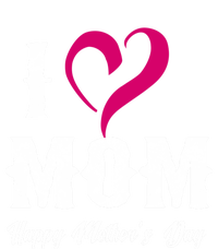 I Love Mom Happy Mother's Day Funny Gift 'S Gift Striped Beanie with Solid Band