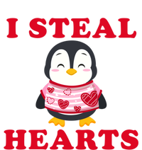 I Steal Hearts Funny Valentines Day Penguin Cool Cute Gift Ceramic Bell Ornament