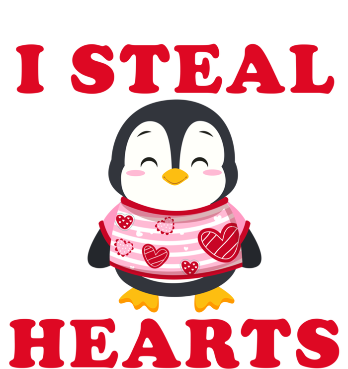 I Steal Hearts Funny Valentines Day Penguin Cool Cute Gift Ceramic Bell Ornament