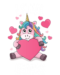 I Steal Hearts Unicorn Lover Valentine's Day Hearts Gift Women's Racerback Tank