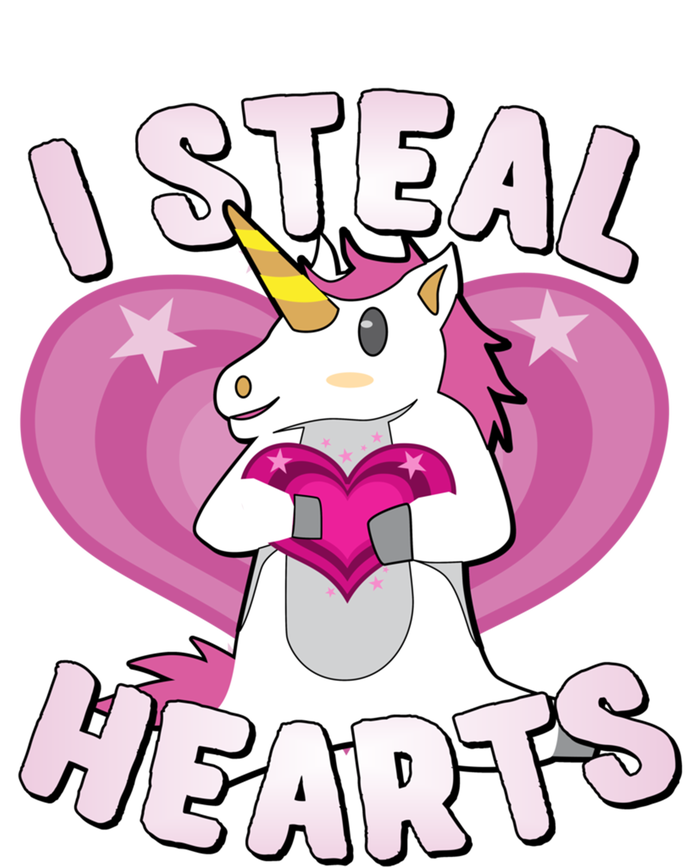 I Steal Hearts Unicorn Valentine's Day Funny Gift T-Shirt