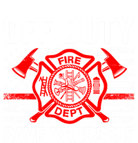 Offfunny Giftduty Save Yourself Firefighter Fire American Usa Flag Great Gift Stripe Pom Pom Beanie