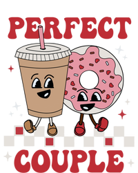 Perfect Couple Coffee Donut Groovy Retro Valentine's Day Great Gift Short Acrylic Beanie