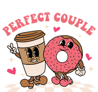 Perfect Couple Coffee Donut Groovy Retro Valentine's Day Cool Gift T-Shirt