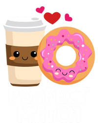 Perfect Match Valentines Day Coffee Donut Love Funny Pajama Gift Women's Racerback Tank