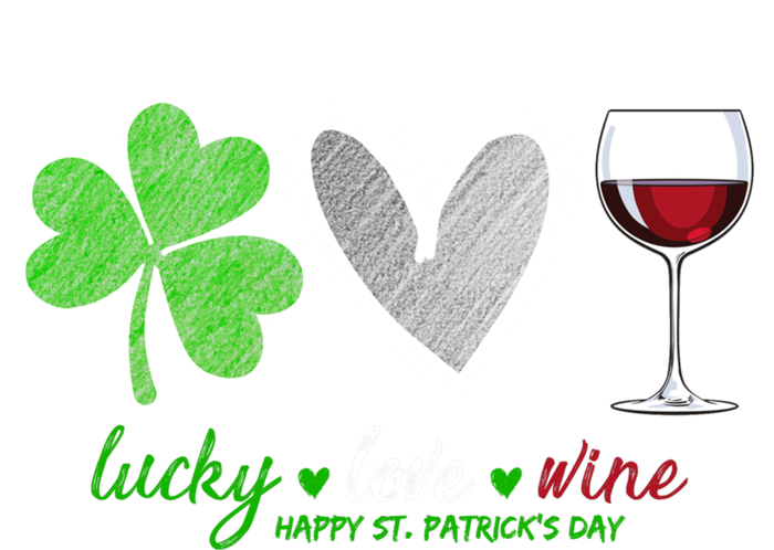 Lucky Love Wine Shamrock Happy St Patrick's Day Cool Gift Tie-Dye T-Shirt