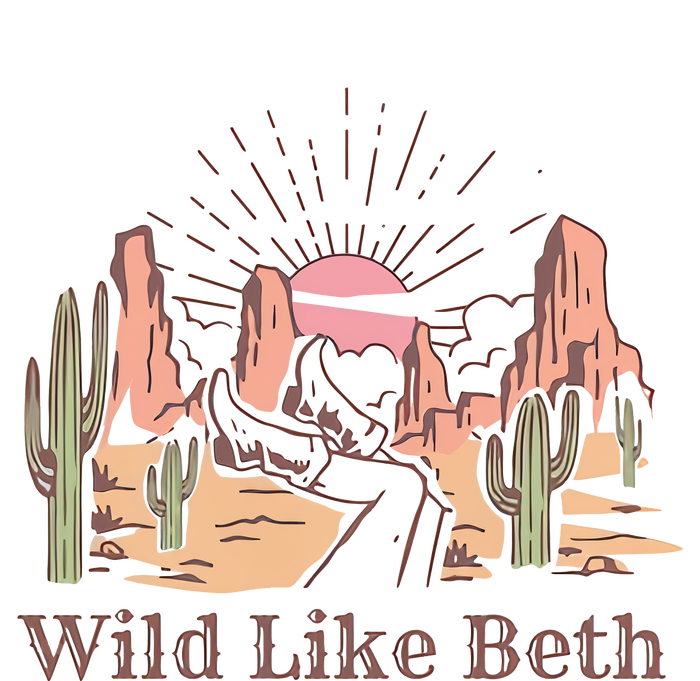 Wild Like Beth Western Retro Vintage Cowboy Cowgirl T-Shirt