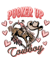 Pucker Up Cowboy Western Valentine's Day Lover Crop Fleece Hoodie