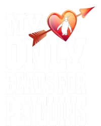 My Heart Only Beats For Penguins Funny Valentines Day Gift Funny Gift T-Shirt